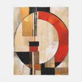 Hemelse Elegantie: Abstracte Verkenning in Beige Fleece Deken (Voorkant)