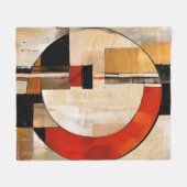 Hemelse Elegantie: Abstracte Verkenning in Beige Fleece Deken (Voorkant (Horizontaal))