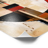 Hemelse Elegantie: Abstracte Verkenning in Beige Foto Afdruk (Hoek)