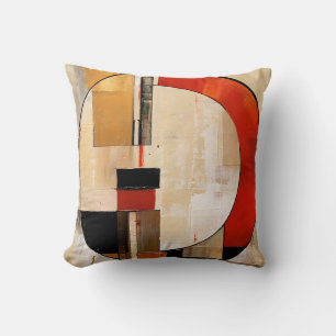 Hemelse Elegantie: Abstracte Verkenning in Beige Kussen