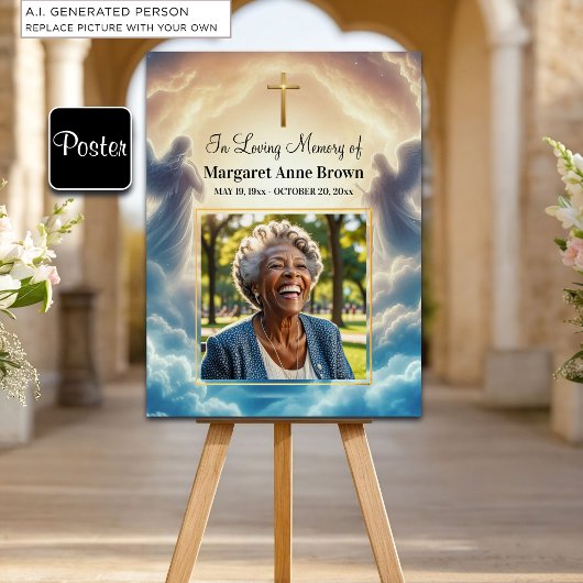Hemelse en engelachtige viering van het leven foto poster