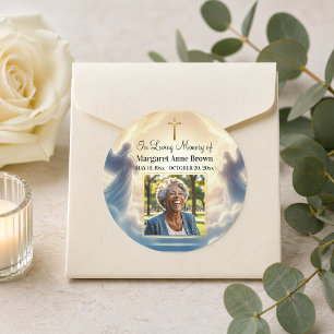 Hemelse en engelenviering van het leven Foto Ronde Sticker