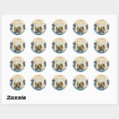 Hemelse en engelenviering van het leven Foto Ronde Sticker (Vel)