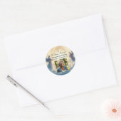 Hemelse en engelenviering van het leven Foto Ronde Sticker (Envelop)