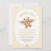 Hemelse Engel Beer Baby Shower Kaart (Voorkant)