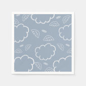 Hemelse engel halo wolk blauwe servetten (Voorkant)