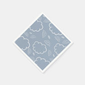 Hemelse engel halo wolk blauwe servetten (Hoek)