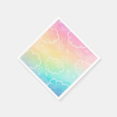 Hemelse engel halo wolk regenboog servetten (Hoek)
