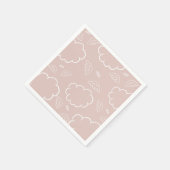 Hemelse engel halo wolk roze servetten (Hoek)