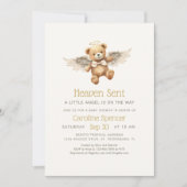 Hemelse Engel Minimalistische Baby Shower Kaart (Voorkant)