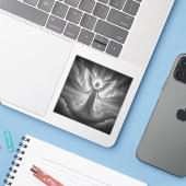 Hemelse Engel Sticker (Laptop met iPhone)
