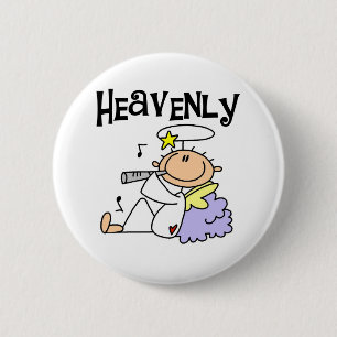 Hemelse engel T-shirts en cadeaus Ronde Button 5,7 Cm