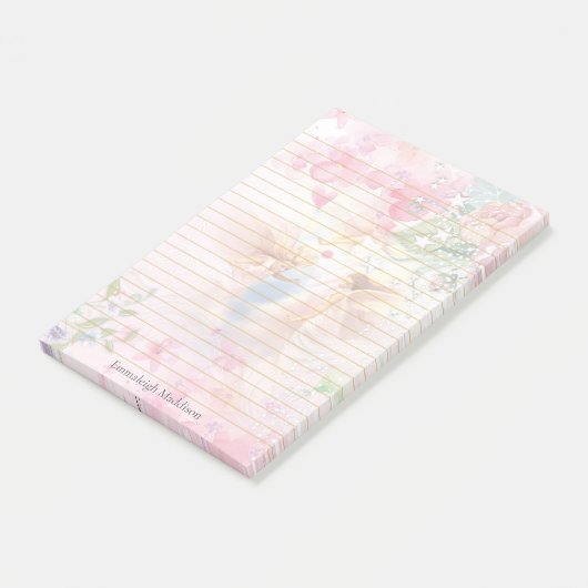 Hemelse Engelen bekleed met monogram Post-it® Notes (Schuin)