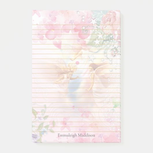 Hemelse Engelen bekleed met monogram Post-it® Notes (Voorkant)