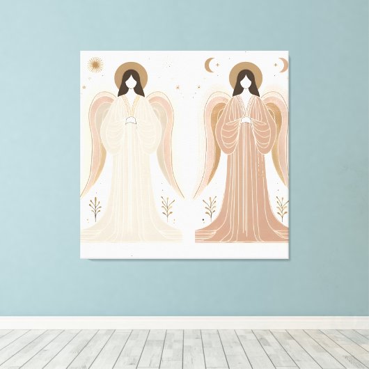 Hemelse Engelen Canvas Muurkunst (Insitu (Houten vloer))