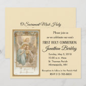 Hemelse Engelen Eerste Heilige Communie Uitnodigin Kaart (Voorkant / Achterkant)