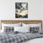 Hemelse engelen Sterrennacht Canvasprint Canvas Afdruk (Insitu (Slaapkamer))