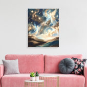 Hemelse engelen Sterrennacht Canvasprint Canvas Afdruk (Insitu (Woonkamer))