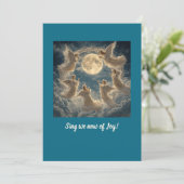 Hemelse engelenmuzikanten kerstkaart (Staand voorkant)