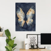 Hemelse engelenvleugels kaart Fijne Kunstprint | F Poster (Thuiskantoor)