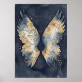 Hemelse engelenvleugels kaart Fijne Kunstprint | F Poster (Voorkant)