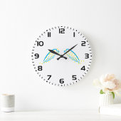 Hemelse engelenvleugels met sprankelende sterren grote klok