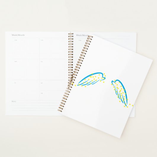 Hemelse engelenvleugels met sprankelende sterren planner (Display)