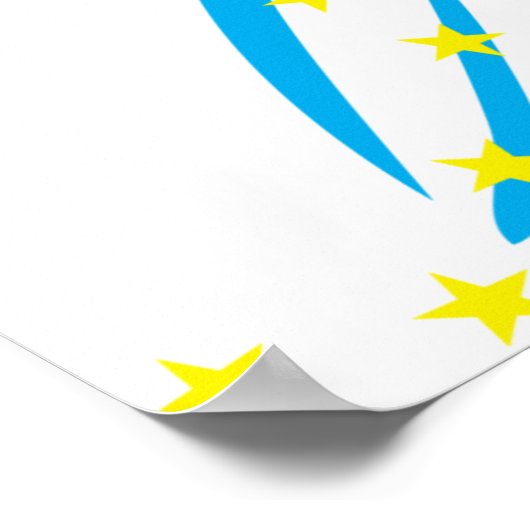 Hemelse engelenvleugels met sprankelende sterren poster (Hoek)