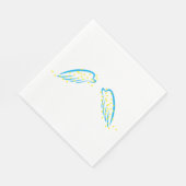 Hemelse engelenvleugels met sprankelende sterren servet (Hoek)