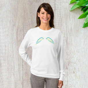 Hemelse engelenvleugels met sprankelende sterren t-shirt