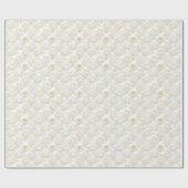 Hemelse engelkatten Kerstmis puur wit & goud Cadeaupapier (Vlak)