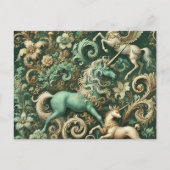 Hemelse Equinox – Mythische Eenhoorn Feestdagenkaart (Voorkant)