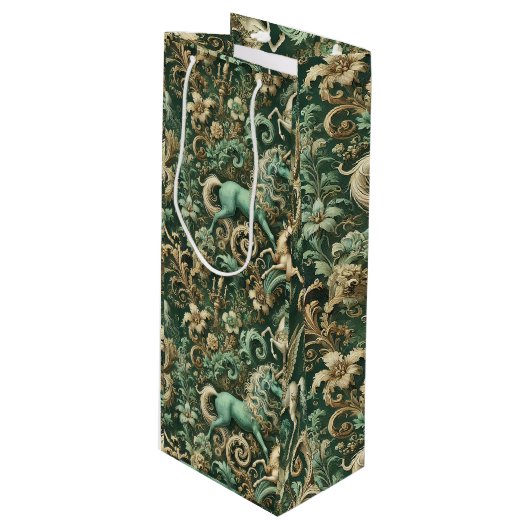 Hemelse Equinox – Mythische Eenhoorn Wijn Cadeautas (Voorkant Gekanteld)