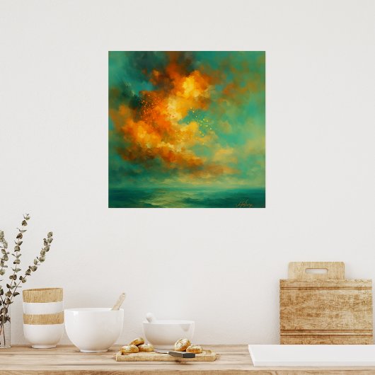 Hemelse Extase Abstract Poster (Keuken)
