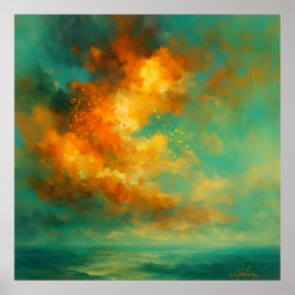 Hemelse Extase Abstract Poster