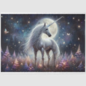 Hemelse Fairycore Eenhoorn Gloei Decoupage  Tissuepapier (Voorkant)