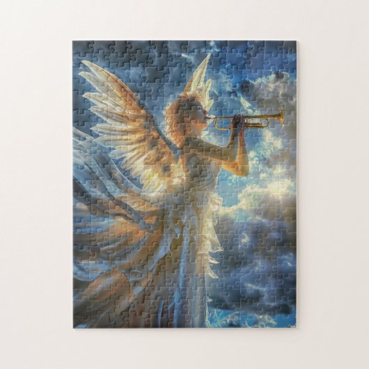 Hemelse Fanfare Engel Speelt Trompet Legpuzzel (Verticaal)