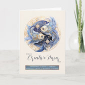 Hemelse Fantasie Zodiac symbool Vissen Verjaardag Kaart (Voorkant)