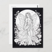 Hemelse fee Kleur je eigen ansichtkaart Briefkaart (Voorkant / Achterkant)