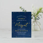 Hemelse Folie Sterren Maid of Honor Voorstel Kaart (Staand Voorkant)