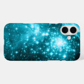 Hemelse Fonkelende Aqua Sterren Case-Mate iPhone Case (Achterkant (horizontaal))