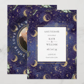 Hemelse Foto Huwelijk Geschreven in de Sterren Save The Date (Voorkant / Achterkant)