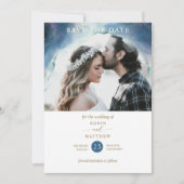 Hemelse foto overlay, Mystic Garden bruiloft Save The Date (Voorkant)