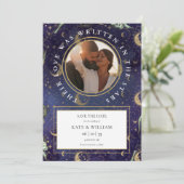 Hemelse Foto Van De Sterren Bruiloft Save The Date (Staand voorkant)