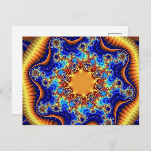 Hemelse Fractalscope-ansichtkaarten Briefkaart (Voorkant / Achterkant)