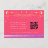 Hemelse Fuchsia bruiloft website RSVP QR-code Informatiekaartje (Achterkant)