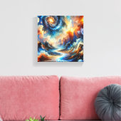 Hemelse fusie canvas afdruk (Insitu (Woonkamer))