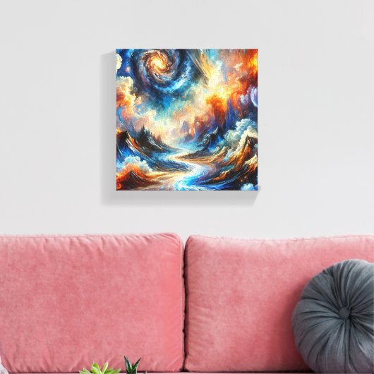 Hemelse fusie canvas afdruk (Insitu (Woonkamer))