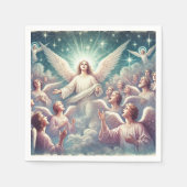Hemelse Gastheer van Engelen Geboorte Decoupage Servet (Voorkant)