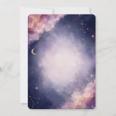 Hemelse Geboorteaankondiging | Watercolor Galaxy Kaart (Achterkant)
